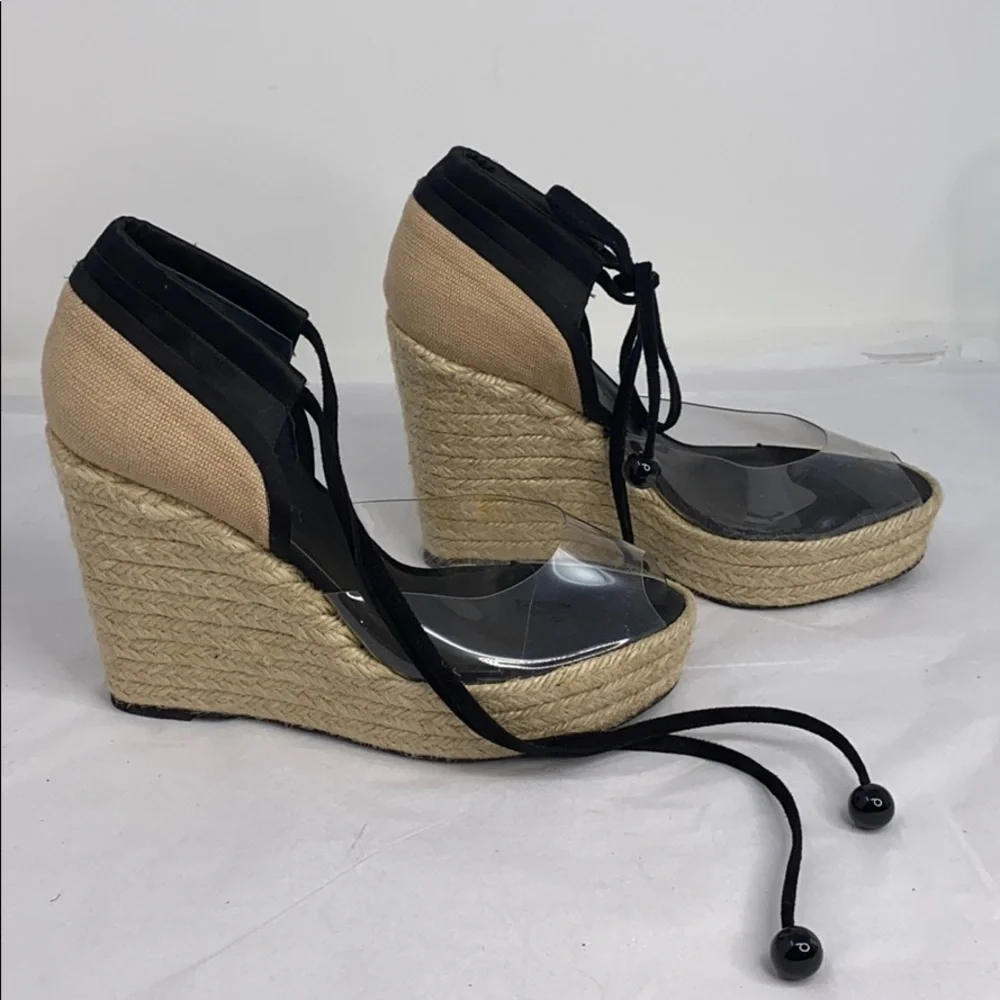 Sonia Rykiel Sz 39 Wedge Platform Clear Sandal